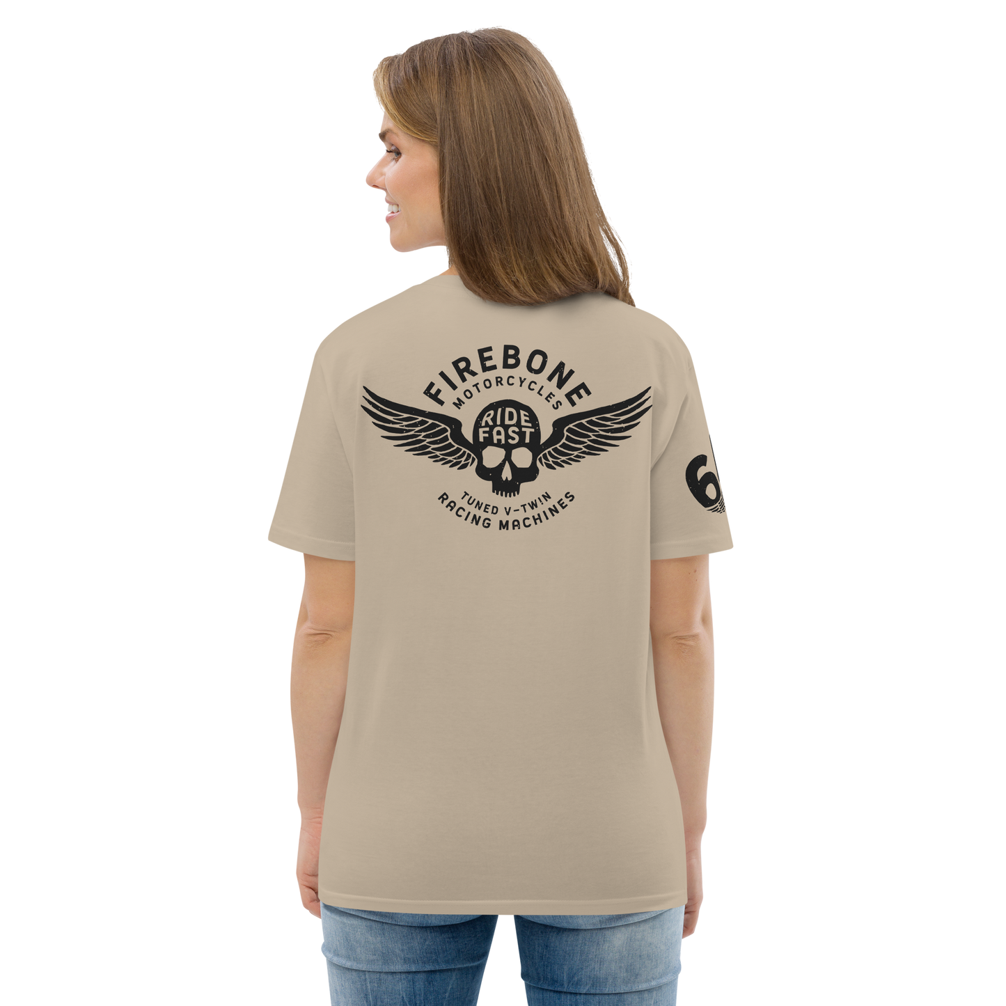 Super Quick Skullz - Sand organic cotton t-shirt