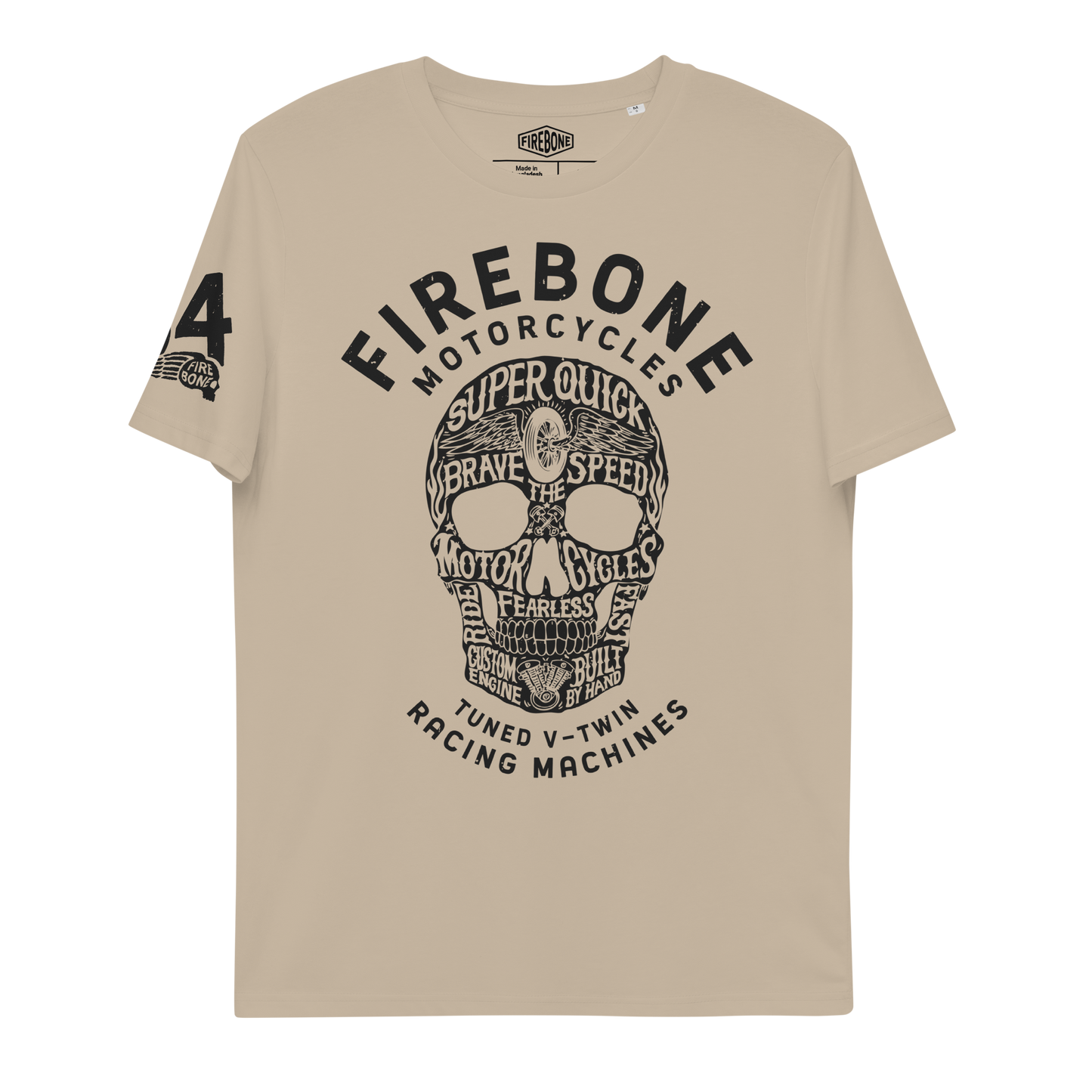 Super Quick Skullz - Sand organic cotton t-shirt
