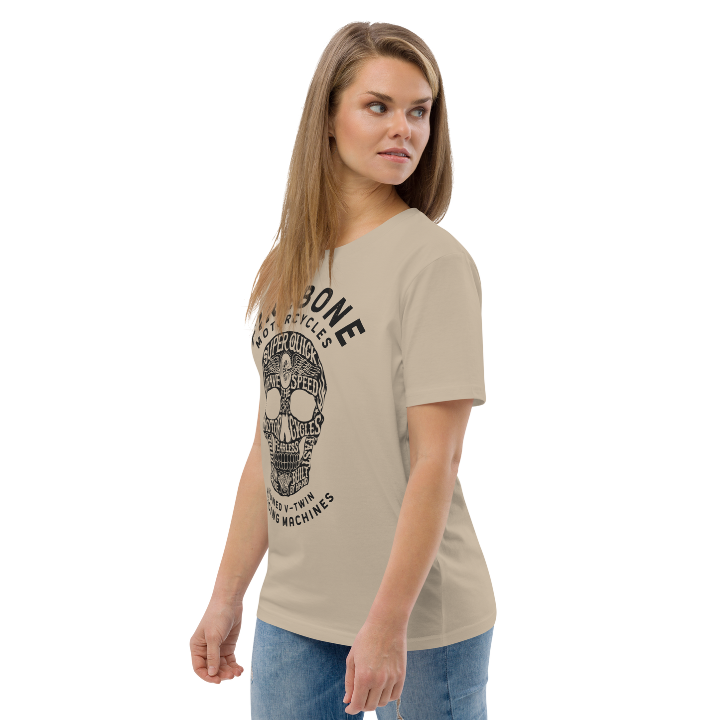 Super Quick Skullz - Sand organic cotton t-shirt