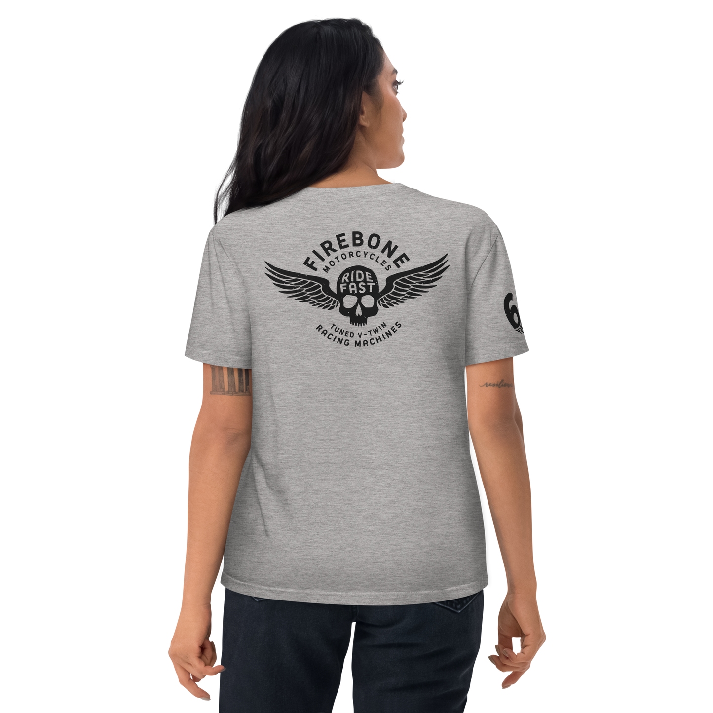 Super Quick Skullz - Grey organic cotton t-shirt