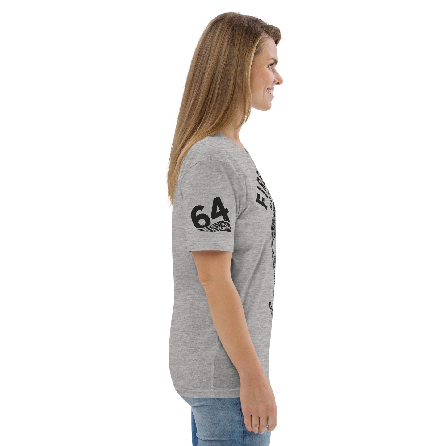 Super Quick Skullz - Grey organic cotton t-shirt