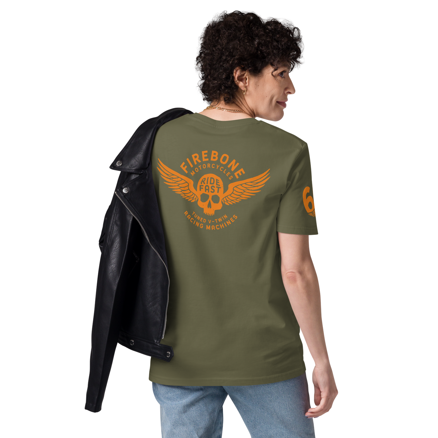 Super Quick Skullz - Khaki organic cotton t-shirt