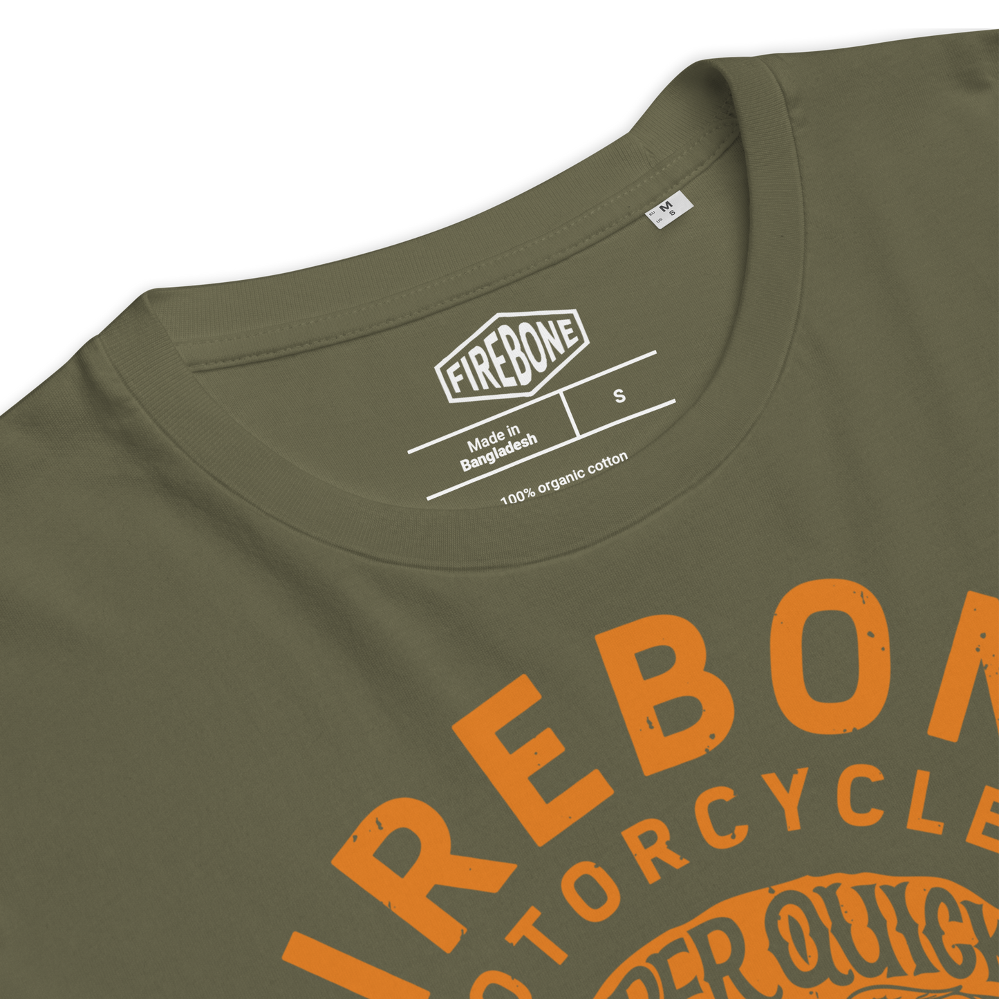 Super Quick Skullz - Khaki organic cotton t-shirt