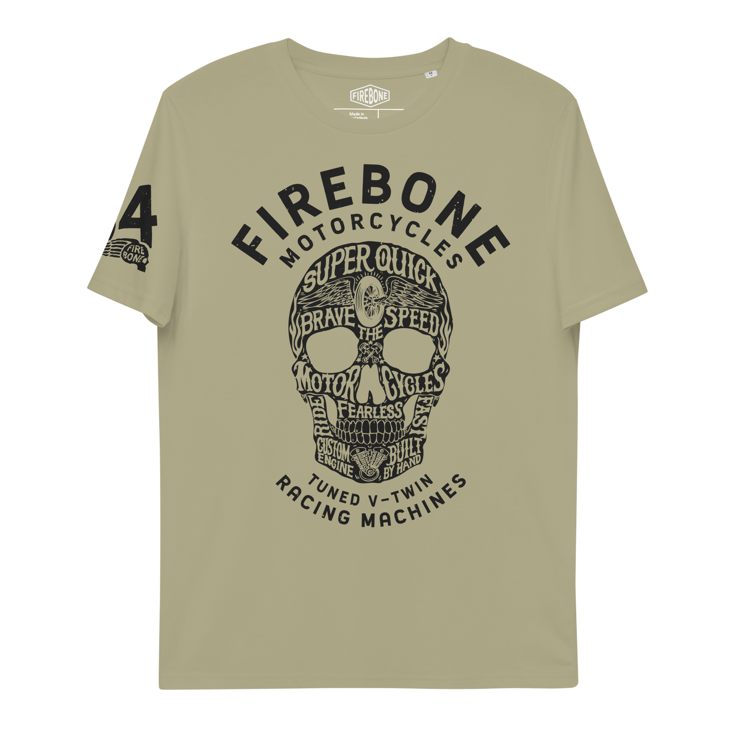 Super Quick Skullz - Sage organic cotton t-shirt