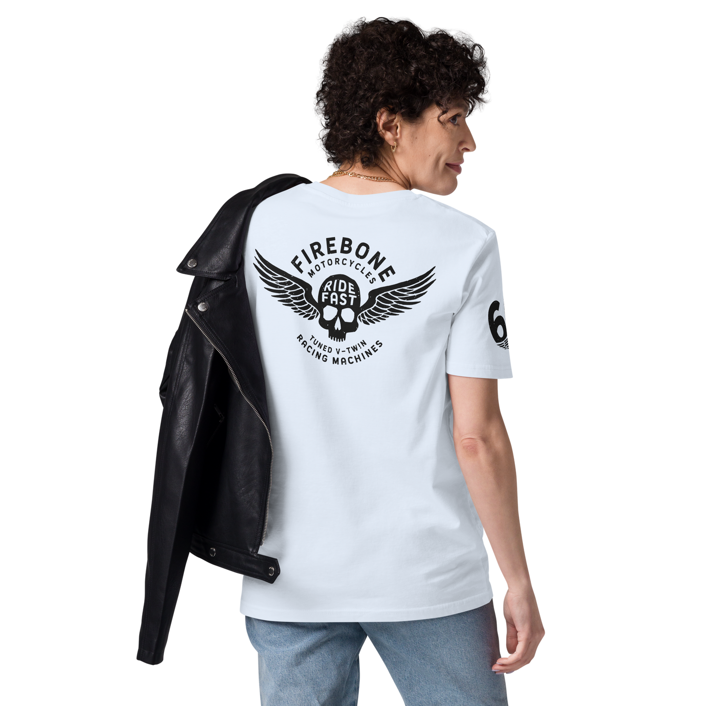Super Quick Skullz - Light Blue organic cotton t-shirt