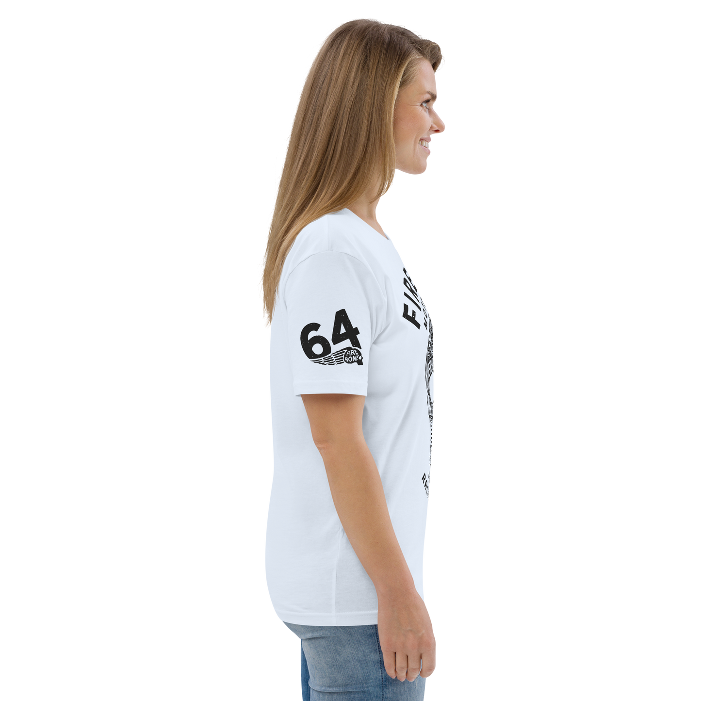 Super Quick Skullz - Light Blue organic cotton t-shirt