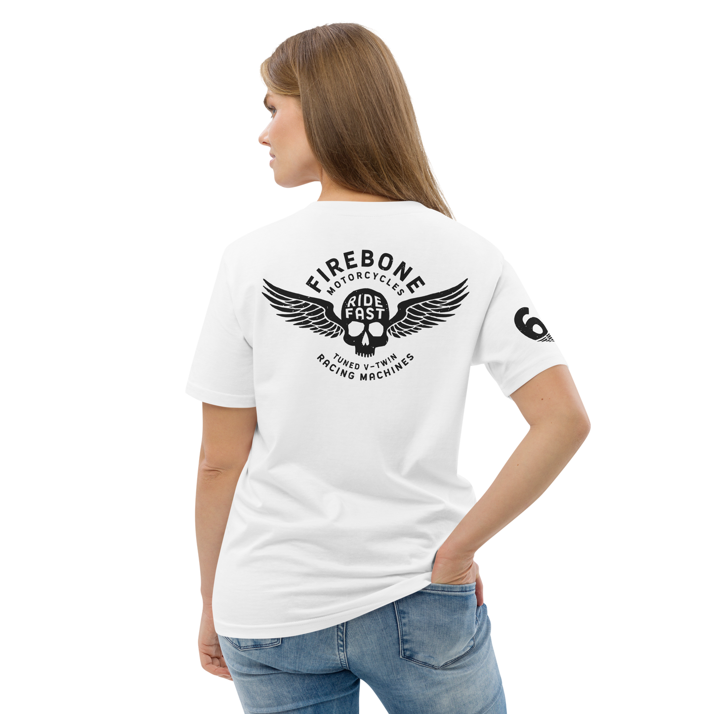 Super Quick Skullz - White organic cotton t-shirt