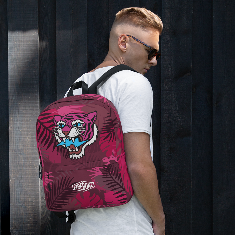 Jungle tiger - Hot pink backpack - Firebone