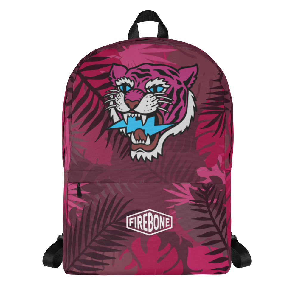 Jungle tiger - Hot pink backpack - Firebone