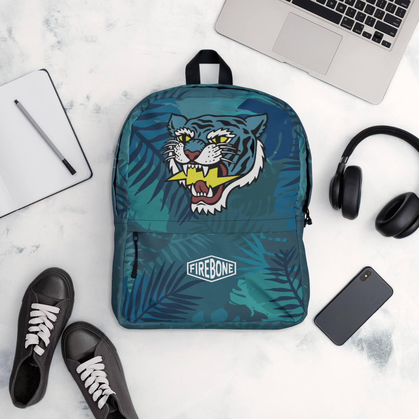 jungle tiger -Blue backpack - Firebone