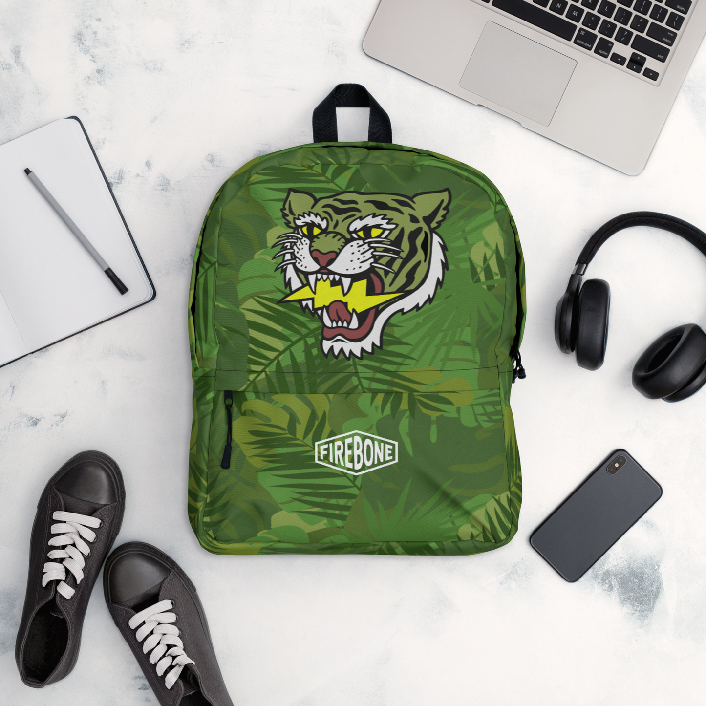 Jungle tiger - Green backpack - Firebone
