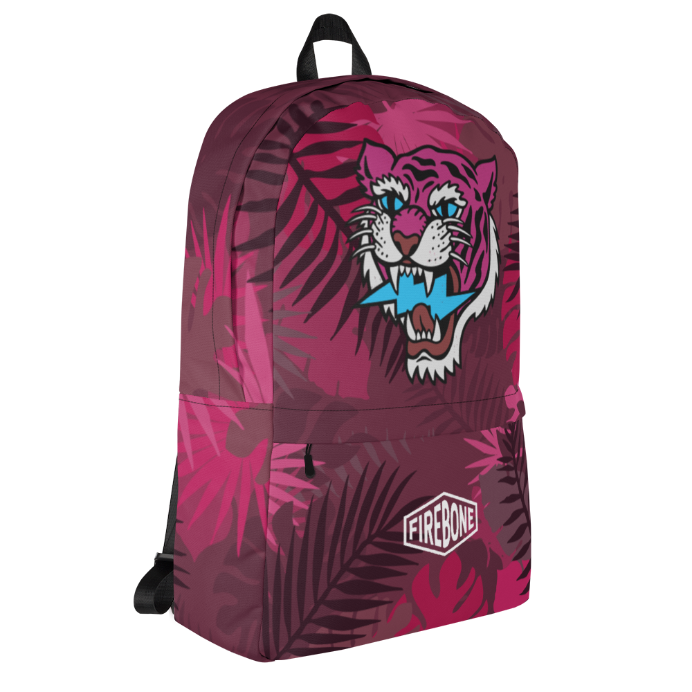 Jungle tiger - Hot pink backpack - Firebone