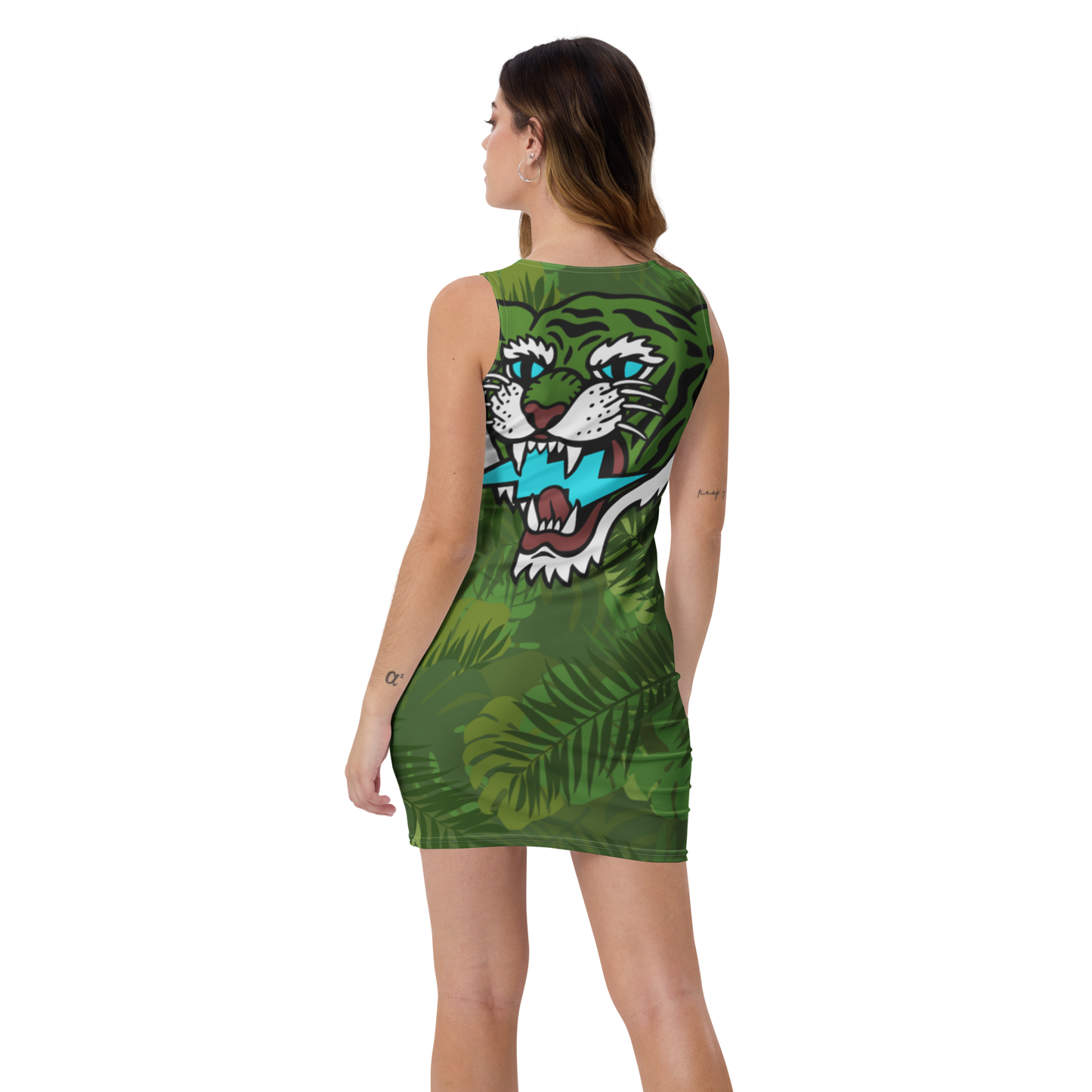 Jungle tiger - Green dress - Firebone