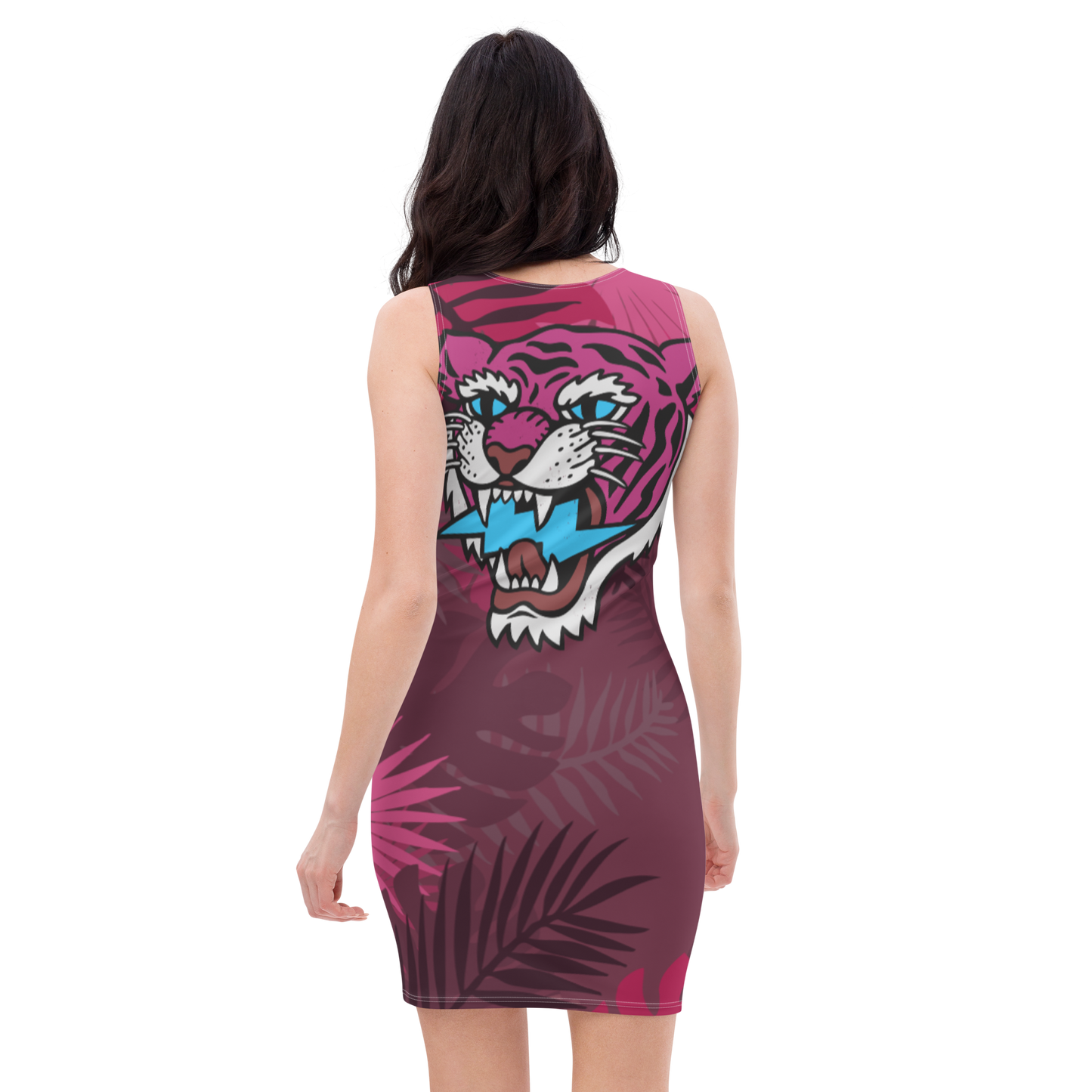 Jungle tiger - Hot pink dress - Firebone