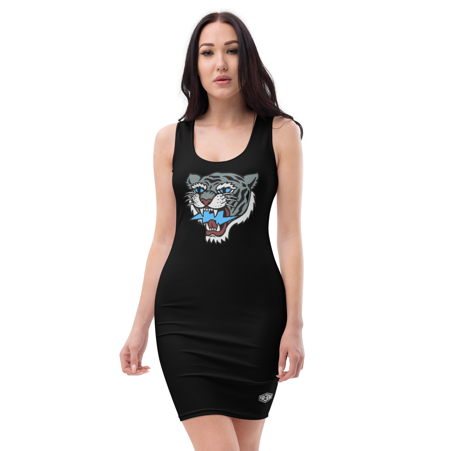 Grey tiger - LBD dress - Firebone