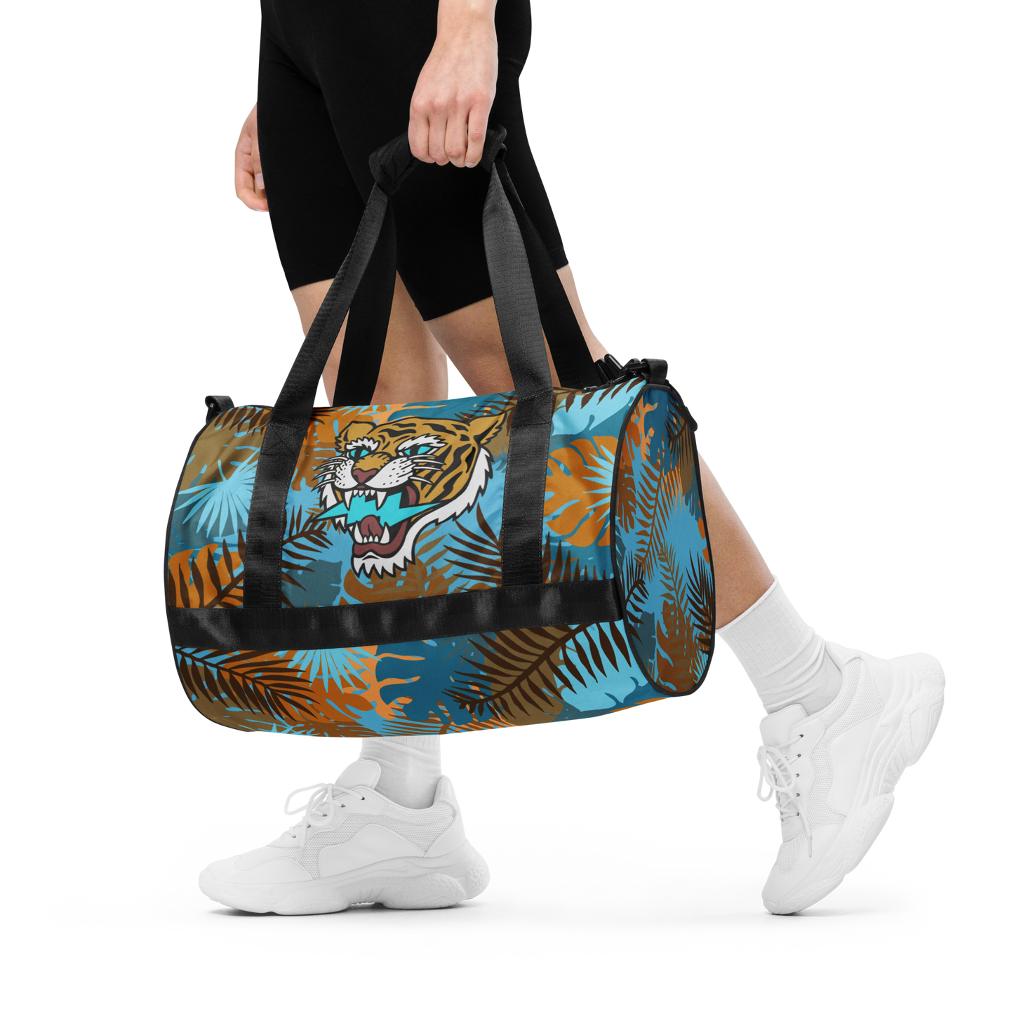 Jungle tiger - Autumn and blue gym bag - Firebone