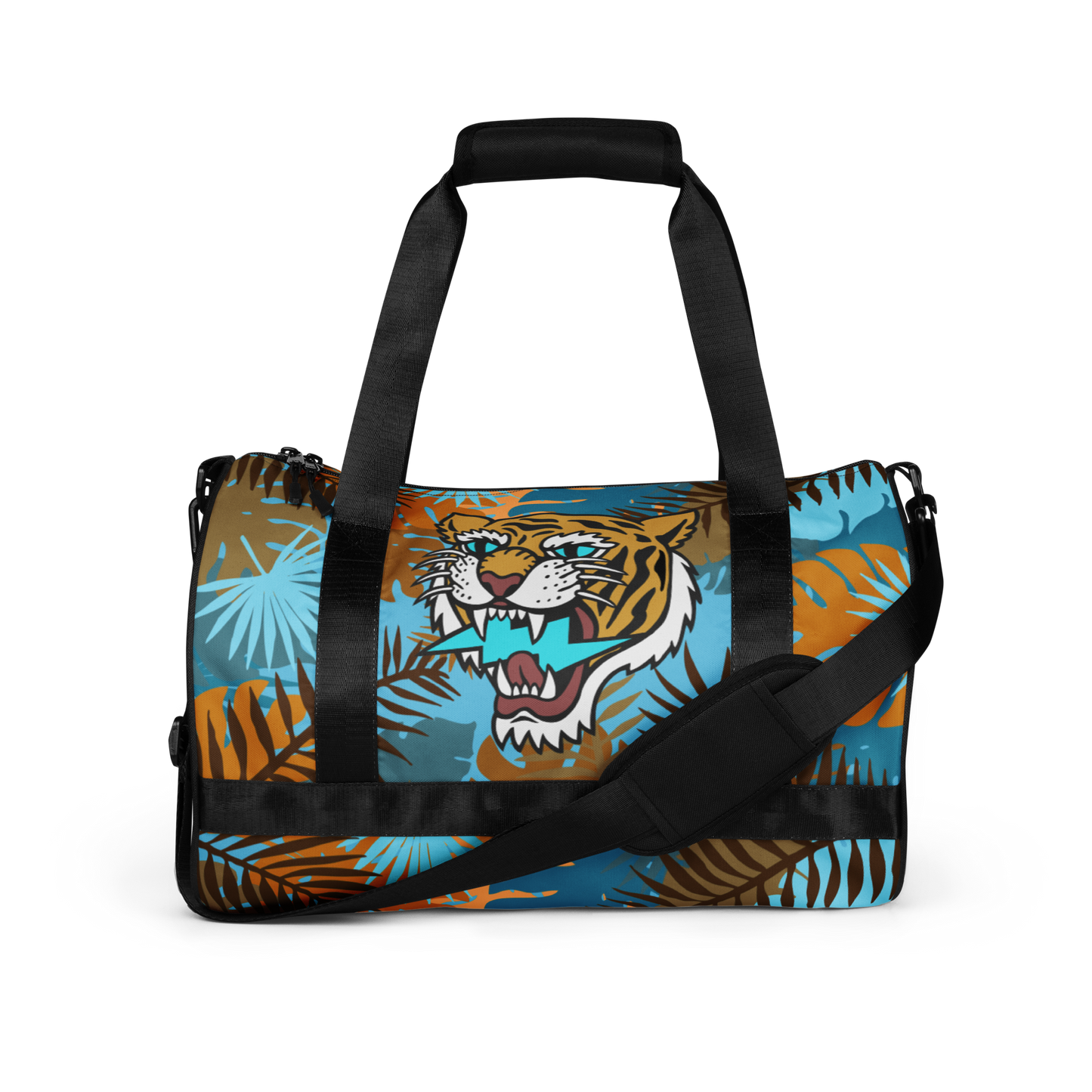 Jungle tiger - Autumn and blue gym bag - Firebone