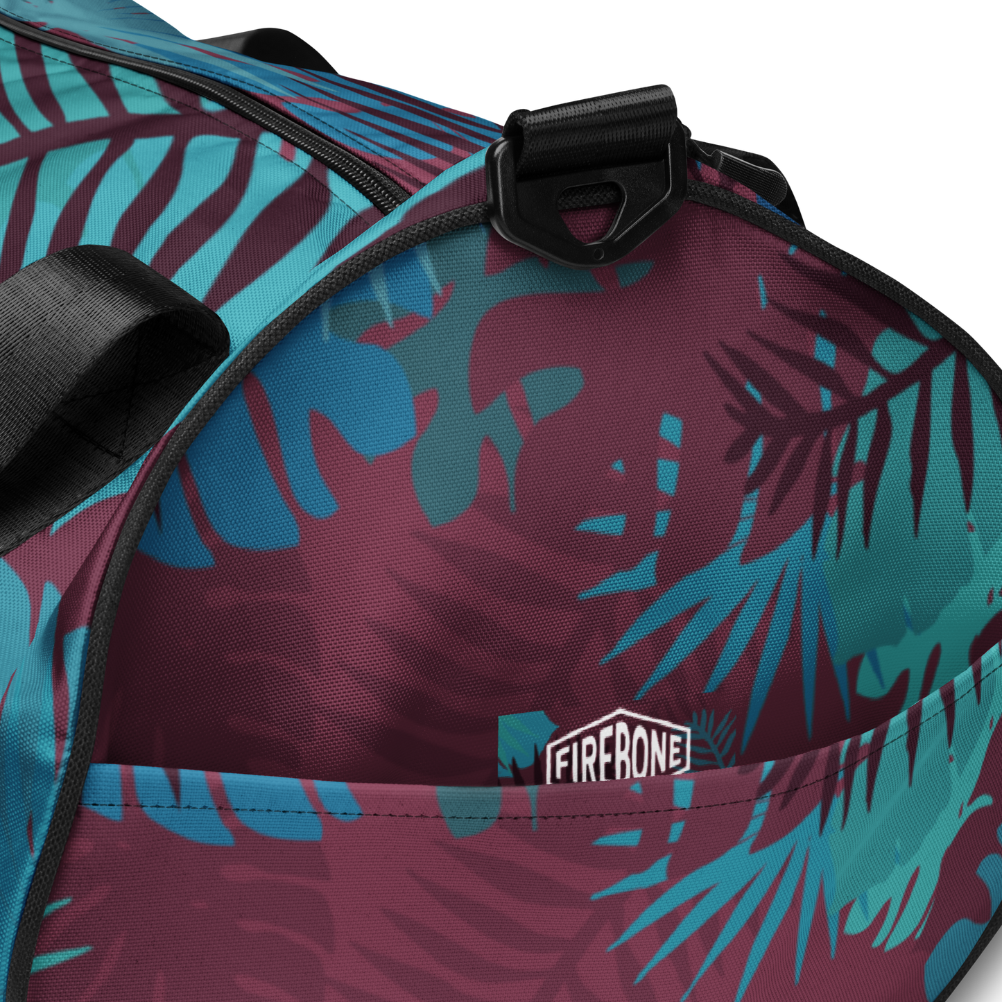 Jungle tiger - Stealth crimson and blue gym bag - Firebone