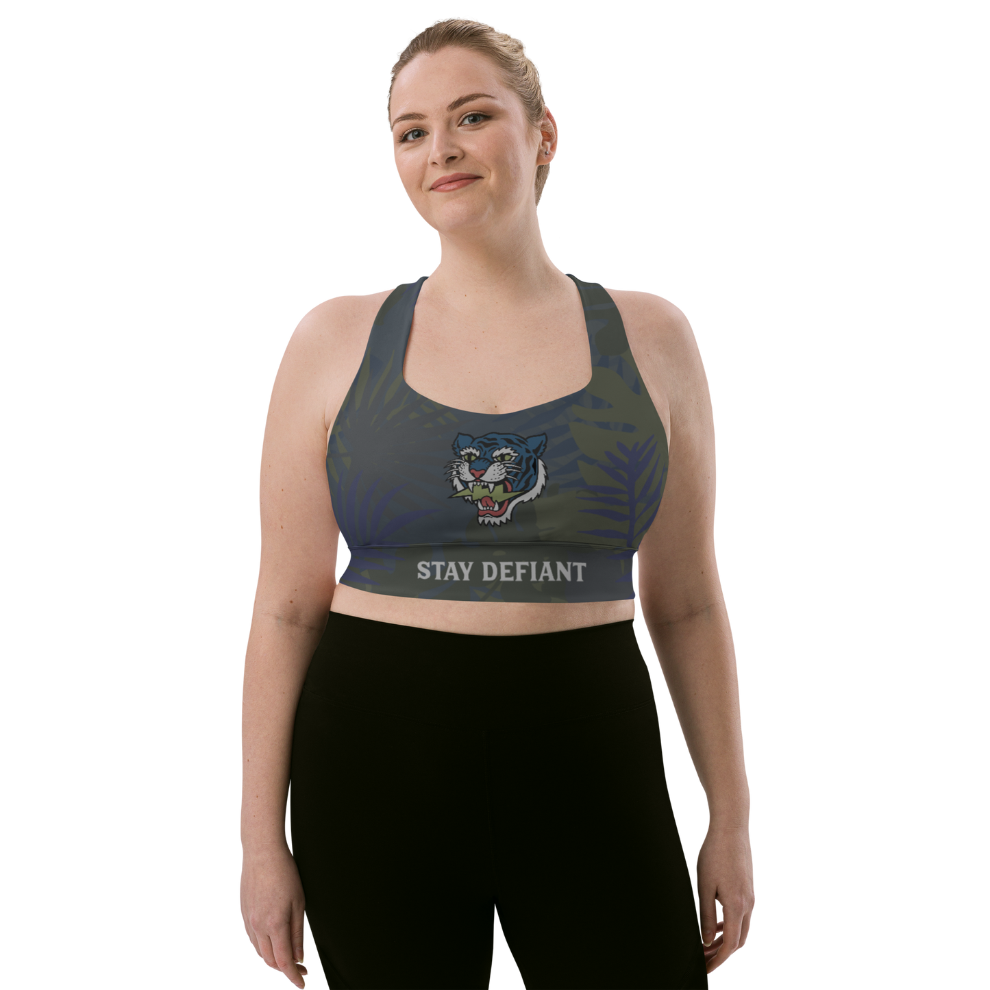 Jungle tiger - Stealth longline sports bra - Firebone