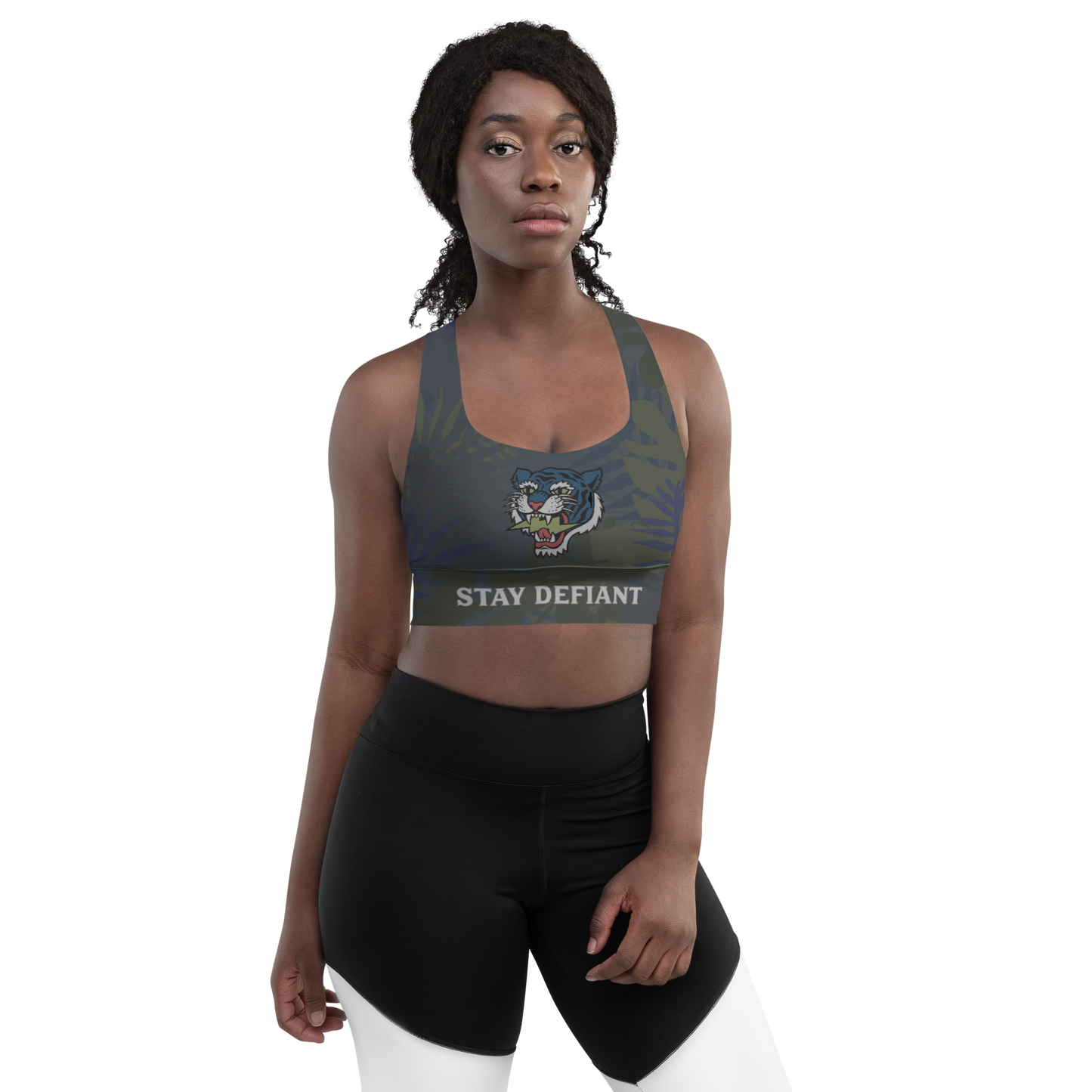 Jungle tiger - Stealth longline sports bra - Firebone