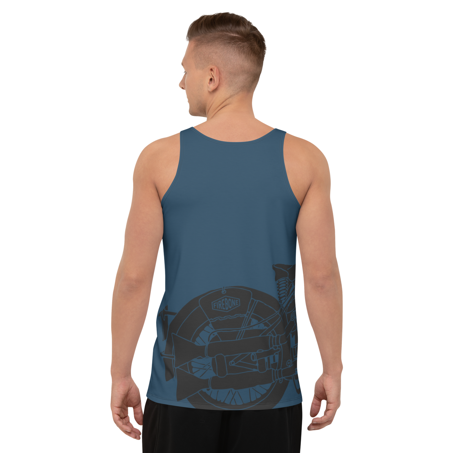 Vintage Motorcycle - Navy blue tank top - Firebone