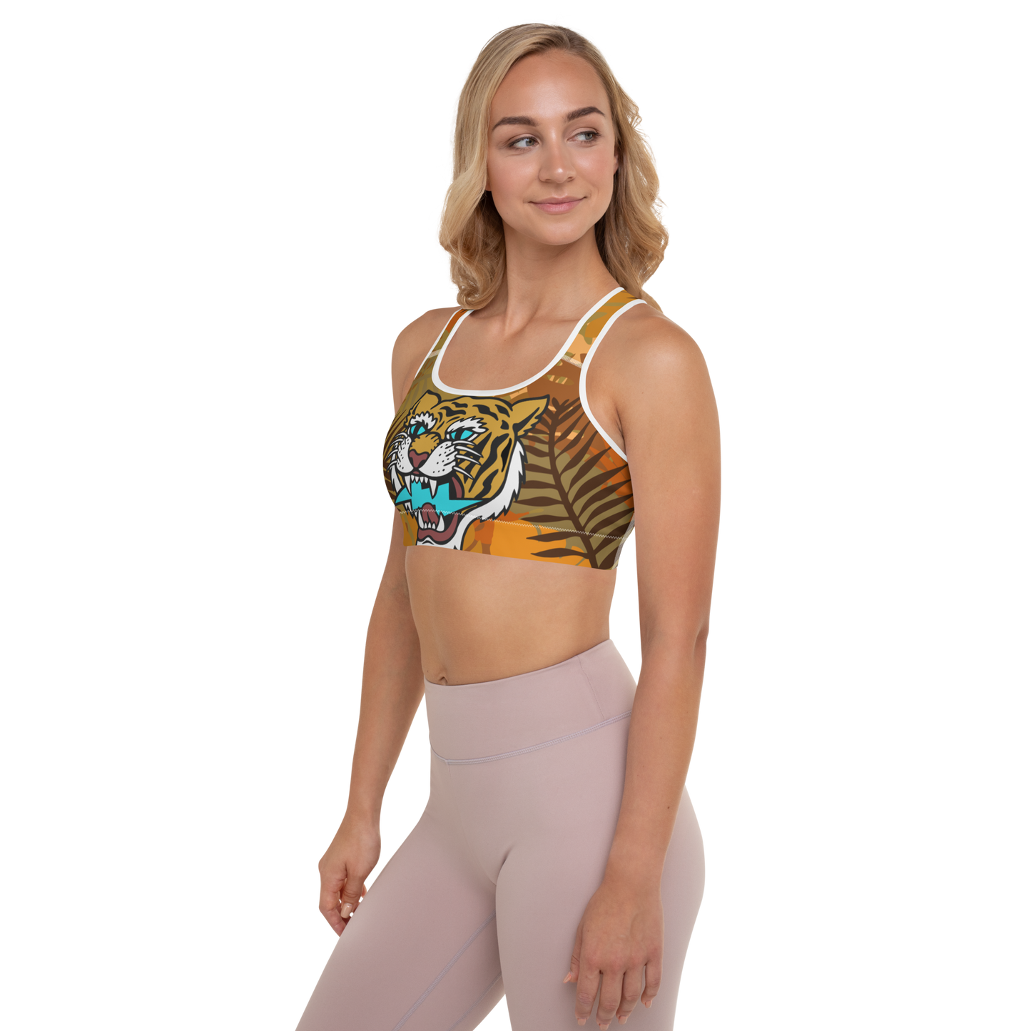 Jungle tiger - Autumn padded sports bra - Firebone