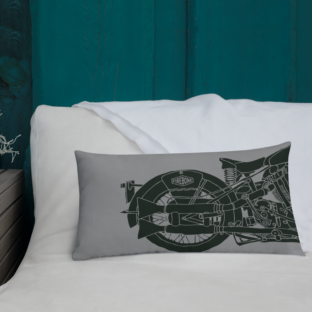 Vintage Motorcycle - Grey premium cushion - Firebone