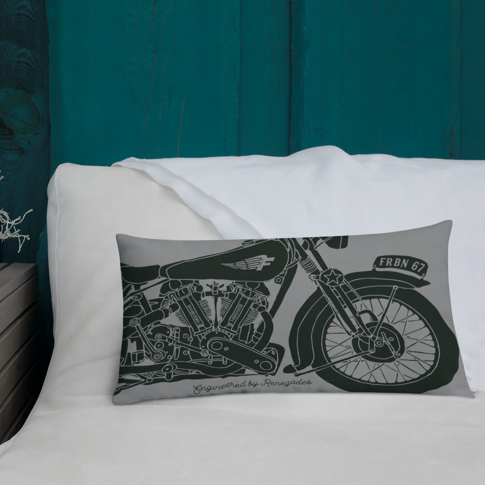Vintage Motorcycle - Grey premium cushion - Firebone