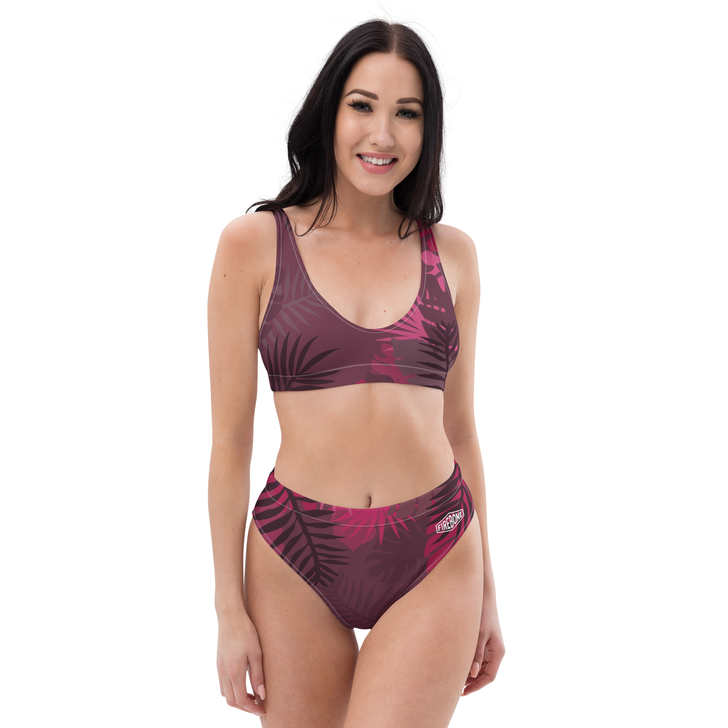 Jungle - Hot pink high-waisted bikini - Firebone