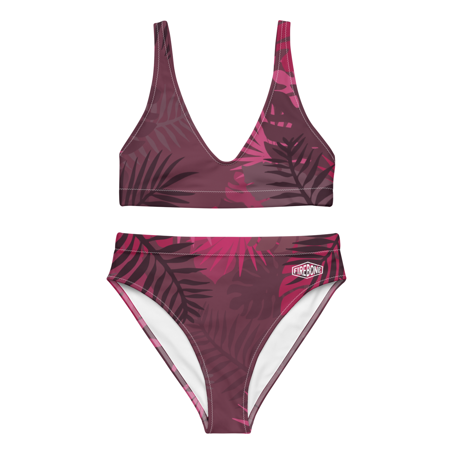 Jungle - Hot pink high-waisted bikini - Firebone