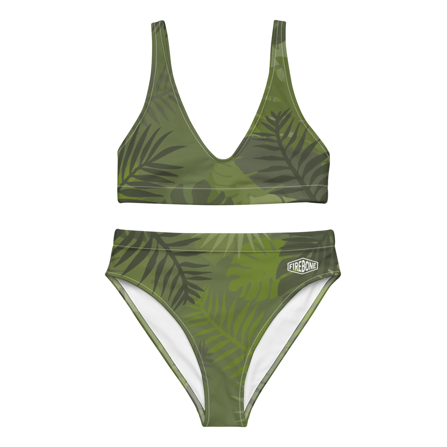 Jungle - Olive green high-waisted bikini - Firebone