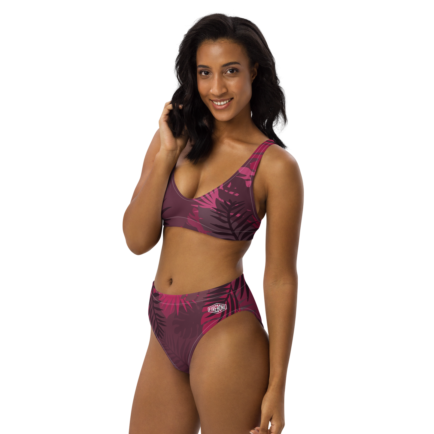 Jungle - Hot pink high-waisted bikini - Firebone