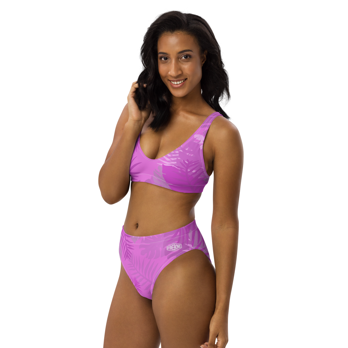 Jungle - Pink high-waisted bikini - Firebone