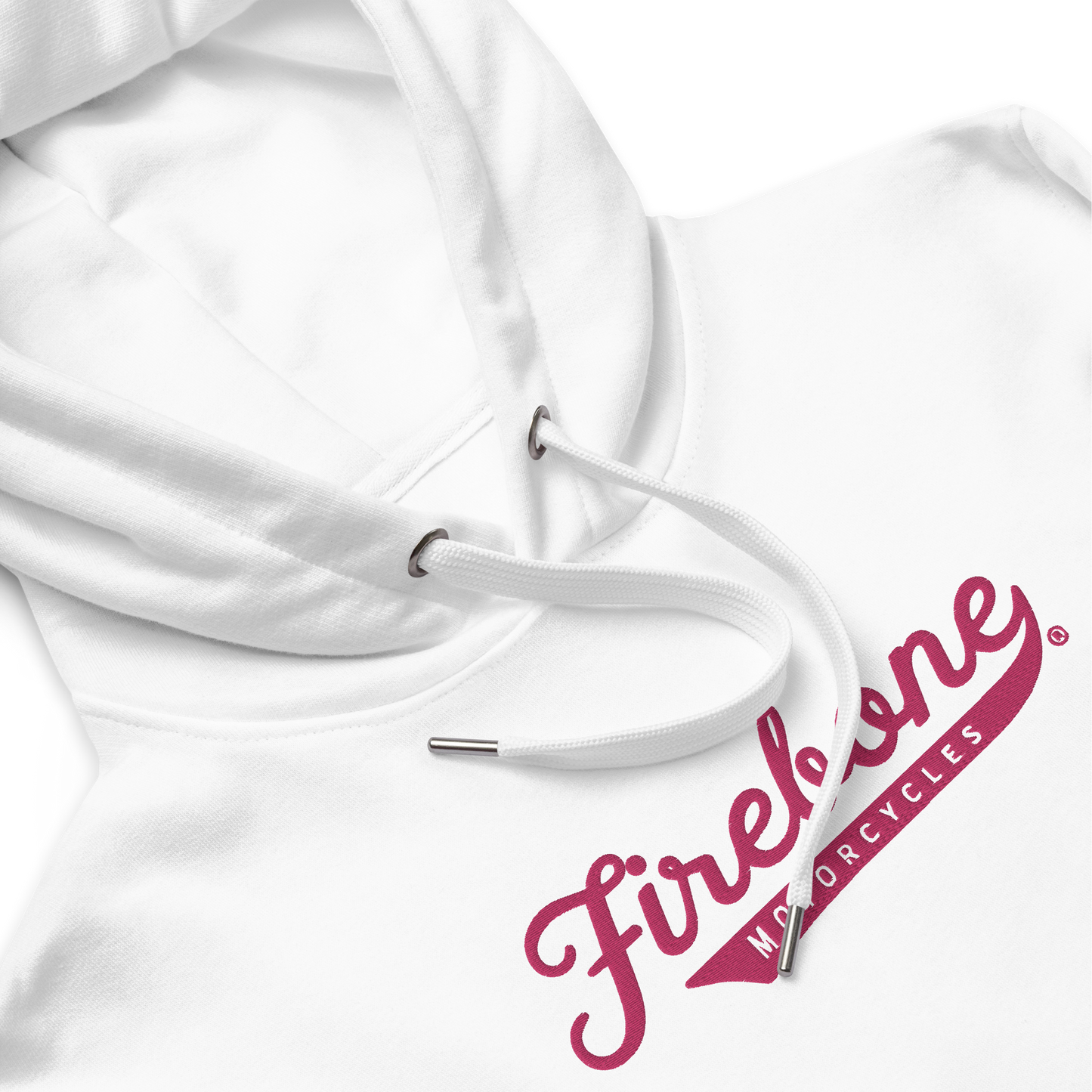 Firebone logo - Pink logo on premium eco hoodie - Firebone