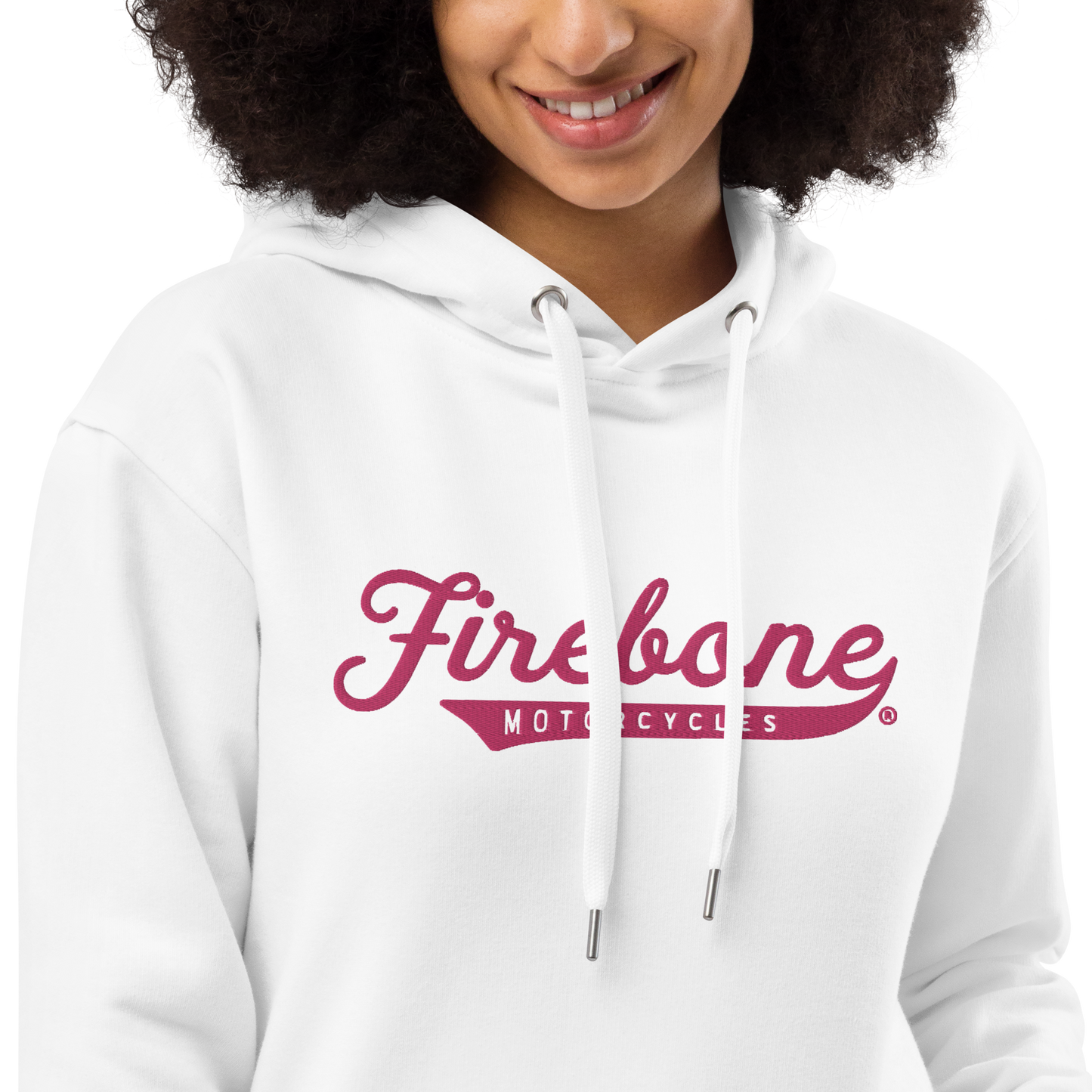 Firebone logo - Pink logo on premium eco hoodie - Firebone