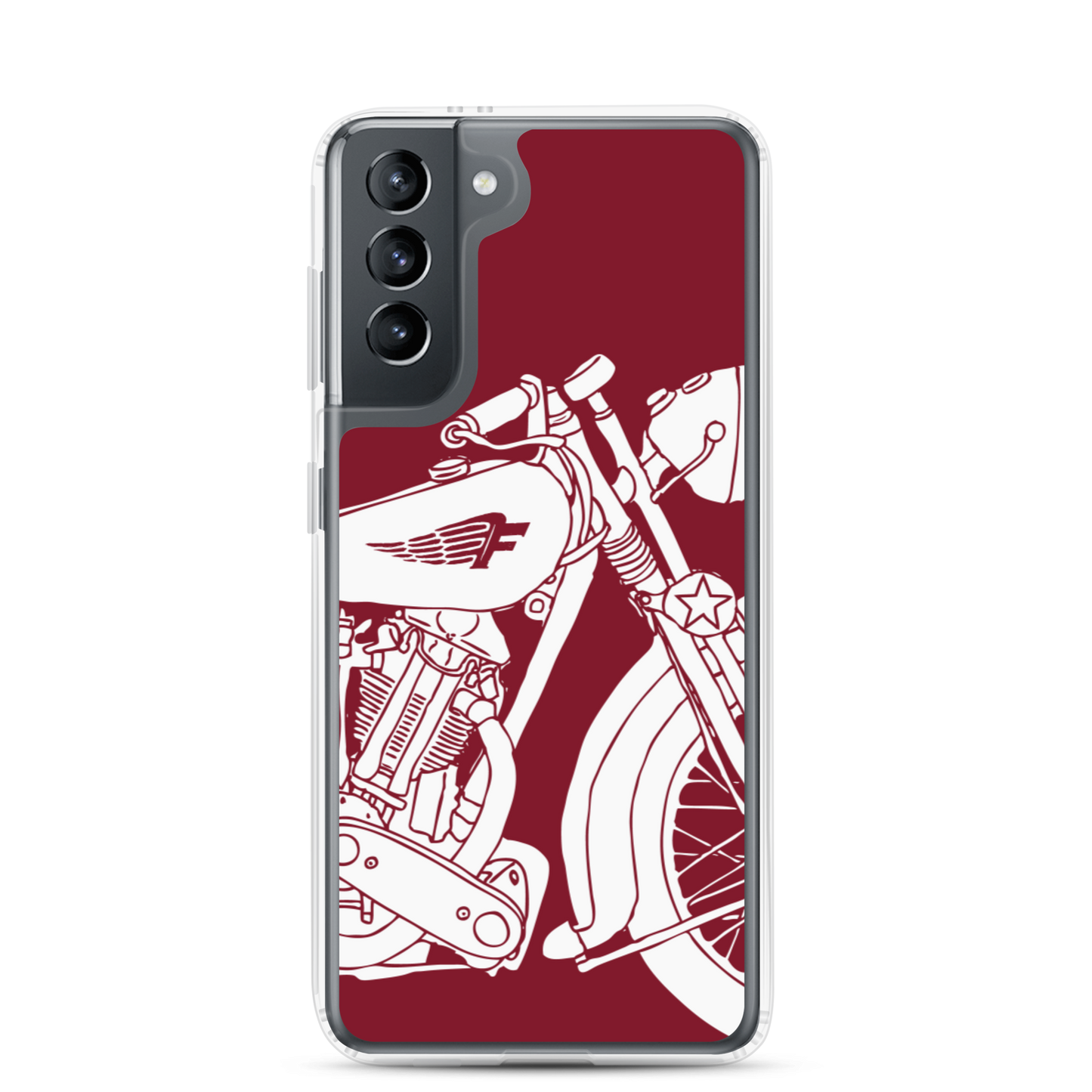 Vintage Motorcycle - Samsung case red 2 - Firebone