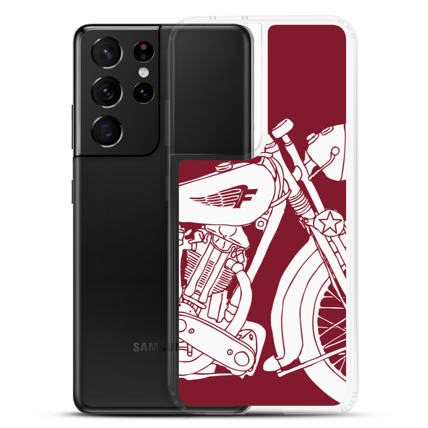 Vintage Motorcycle - Samsung case red 2 - Firebone