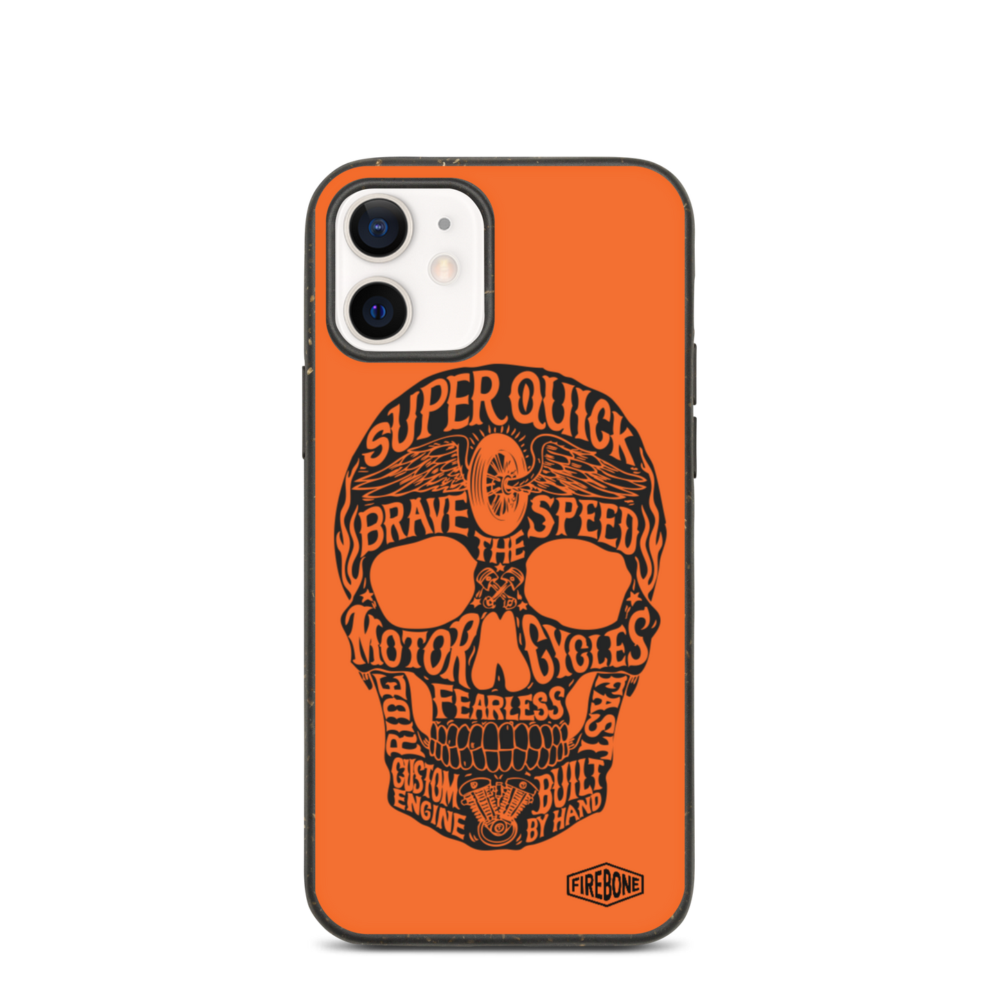 Super Quick Skull - Speckled iPhone case - Firebone