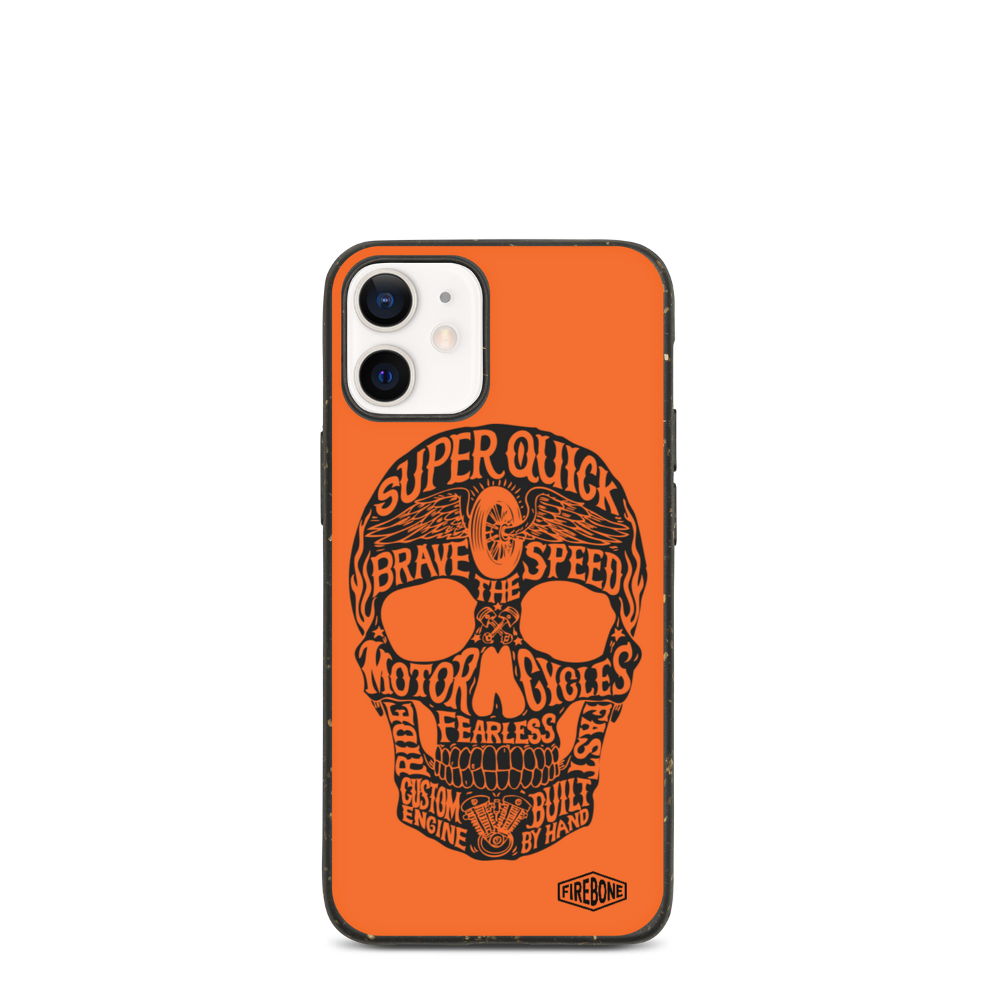 Super Quick Skull - Speckled iPhone case - Firebone