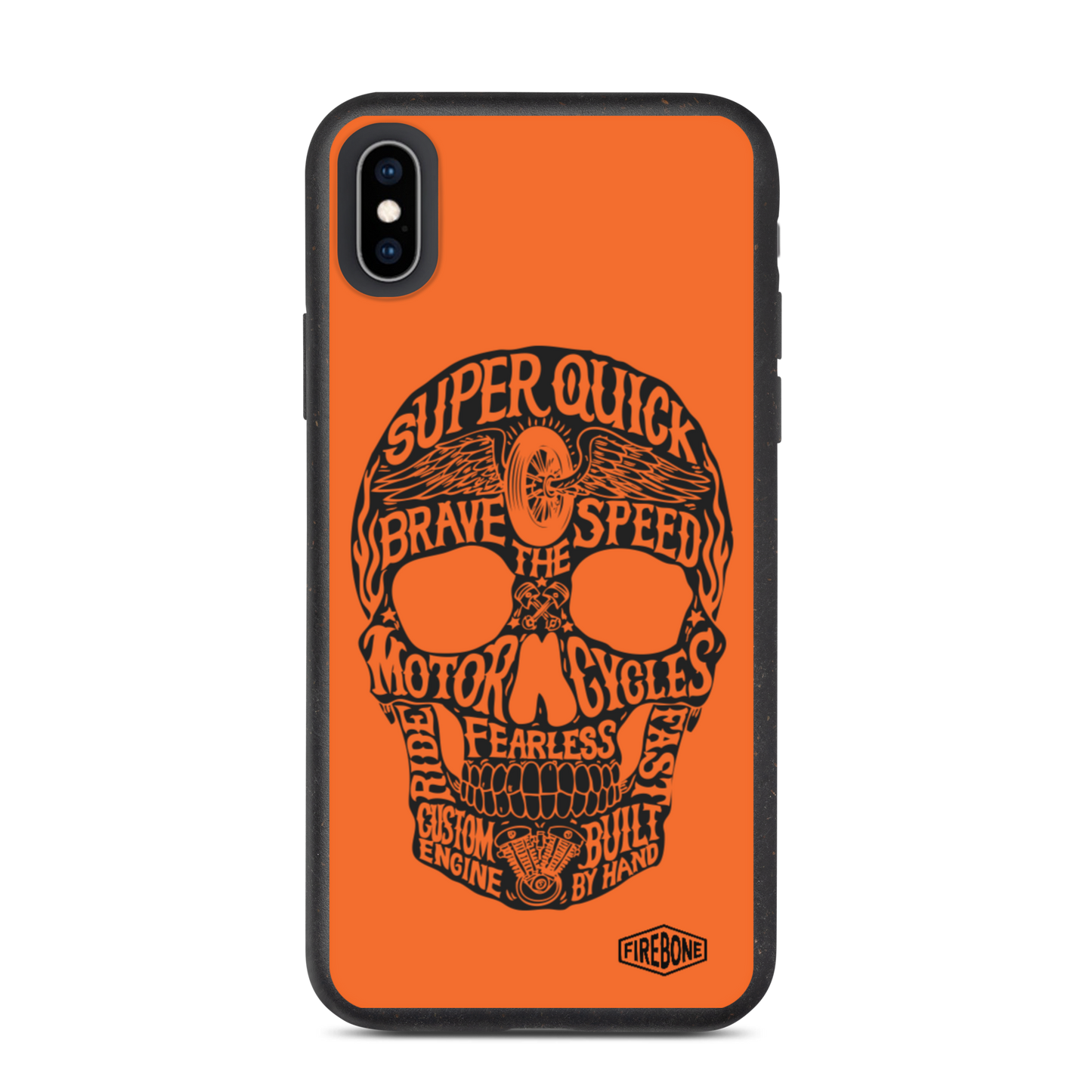 Super Quick Skull - Speckled iPhone case - Firebone