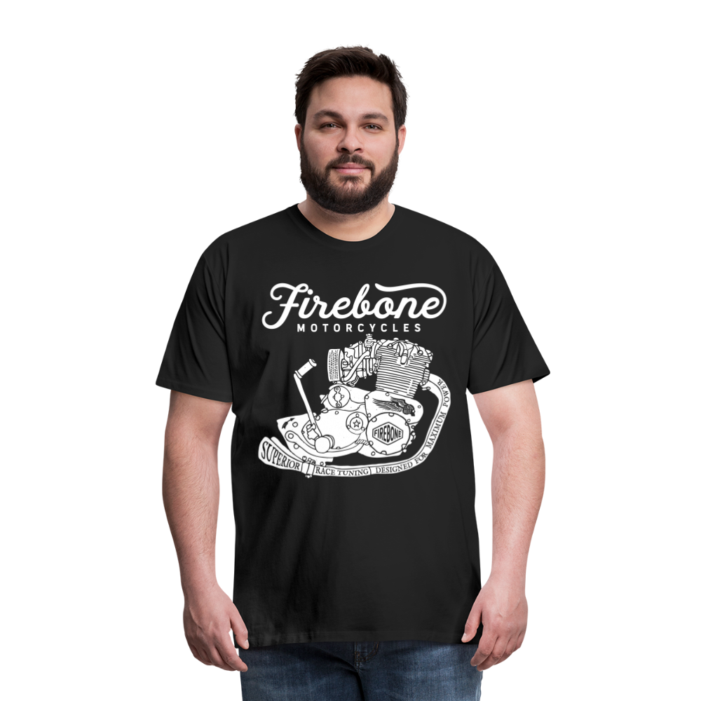 Firebone vintage engine premium t-shirt - black