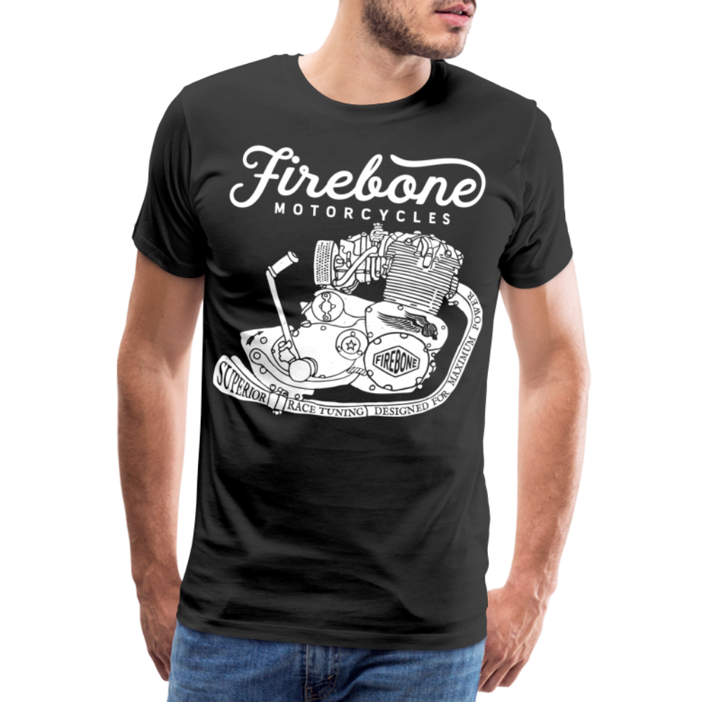 Firebone vintage engine premium t-shirt - black
