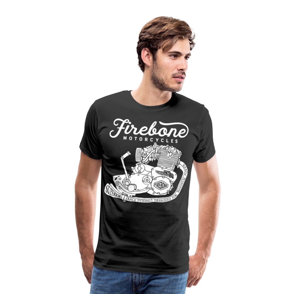 Firebone vintage engine premium t-shirt - black
