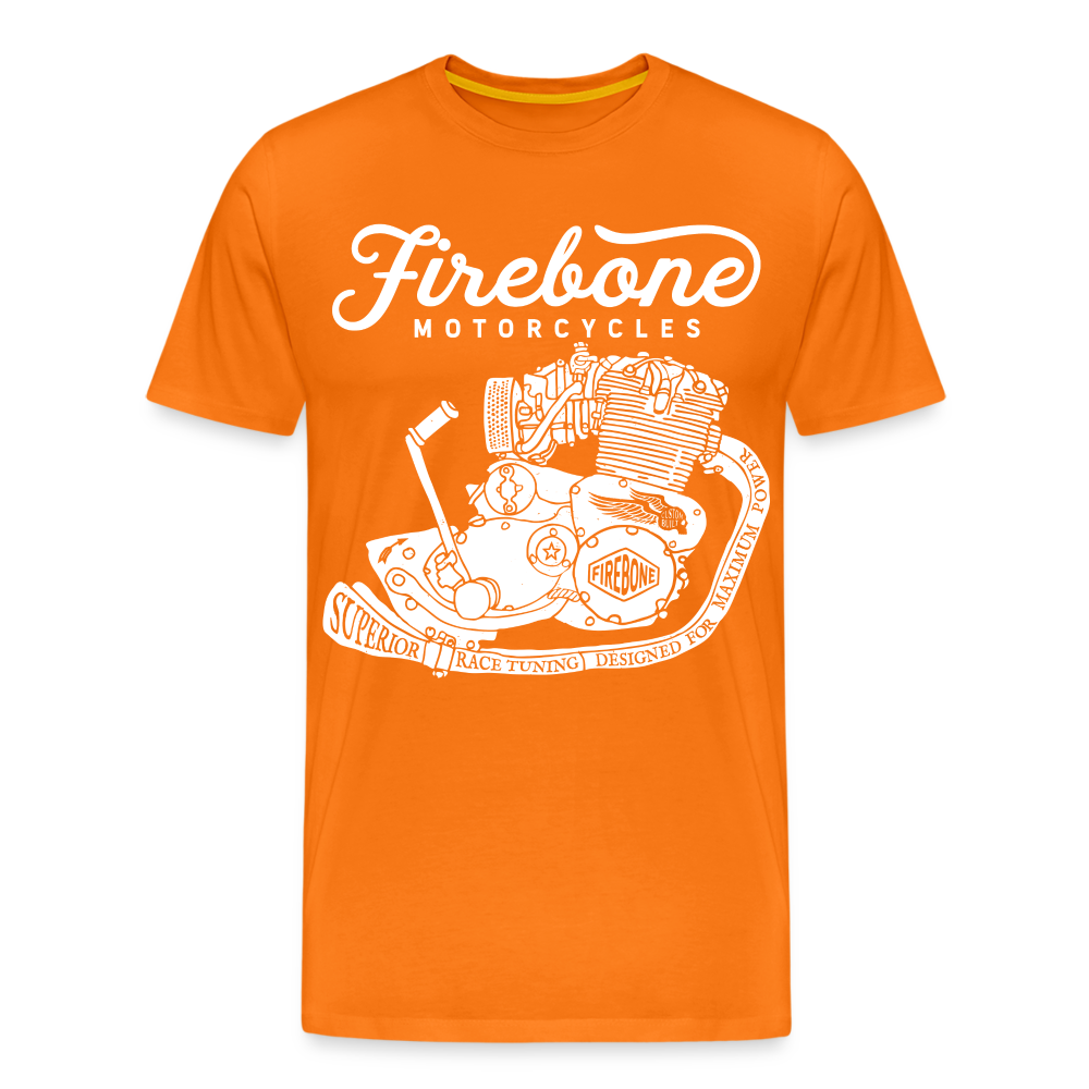 Firebone vintage engine premium t-shirt - orange