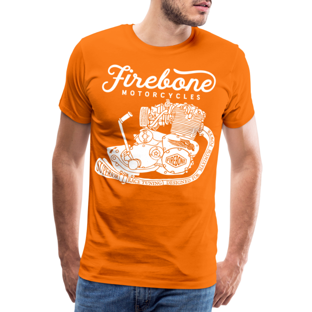 Firebone vintage engine premium t-shirt - orange