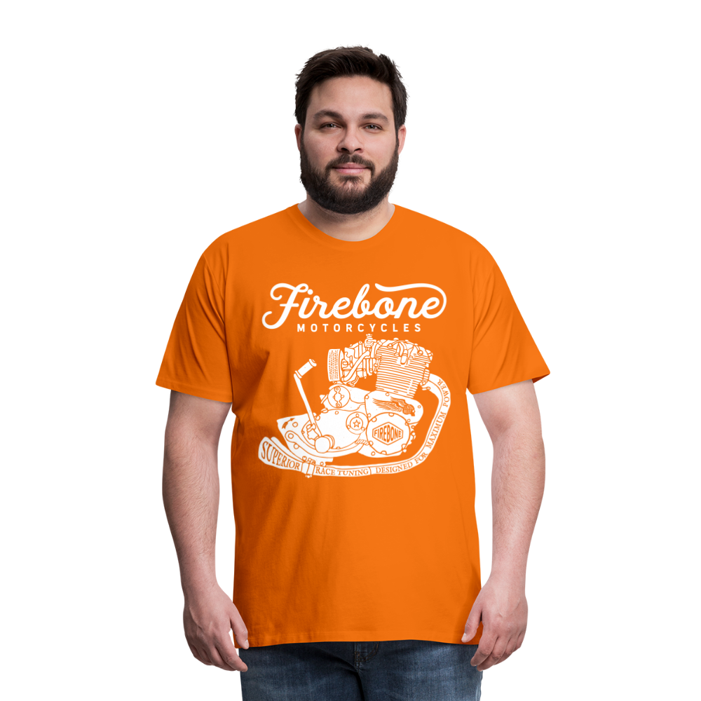 Firebone vintage engine premium t-shirt - orange