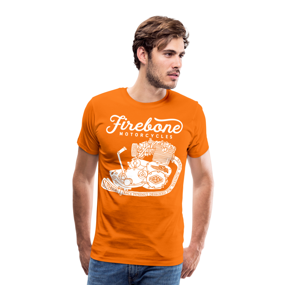 Firebone vintage engine premium t-shirt - orange