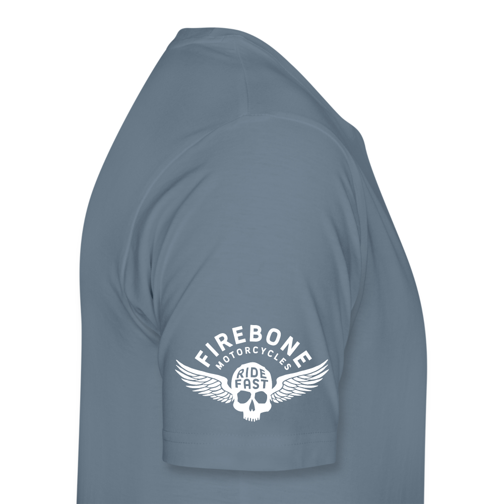 Firebone vintage engine premium t-shirt - steel blue