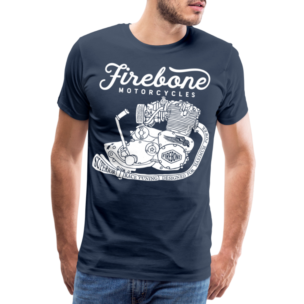 Firebone vintage engine premium t-shirt - navy
