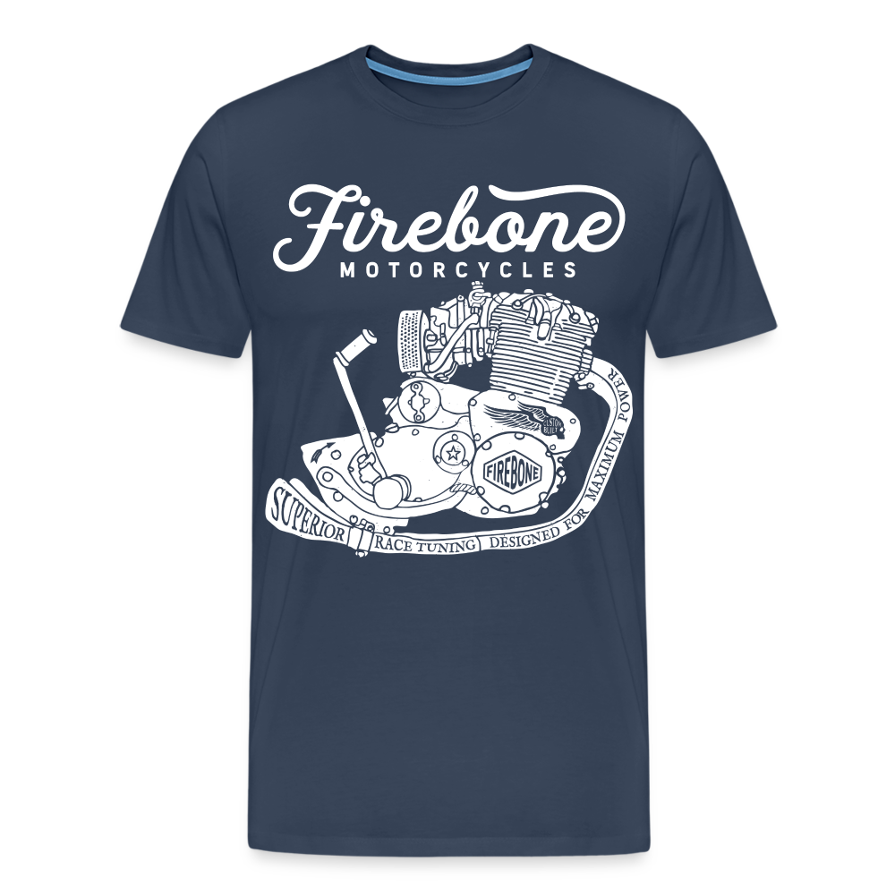 Firebone vintage engine premium t-shirt - navy